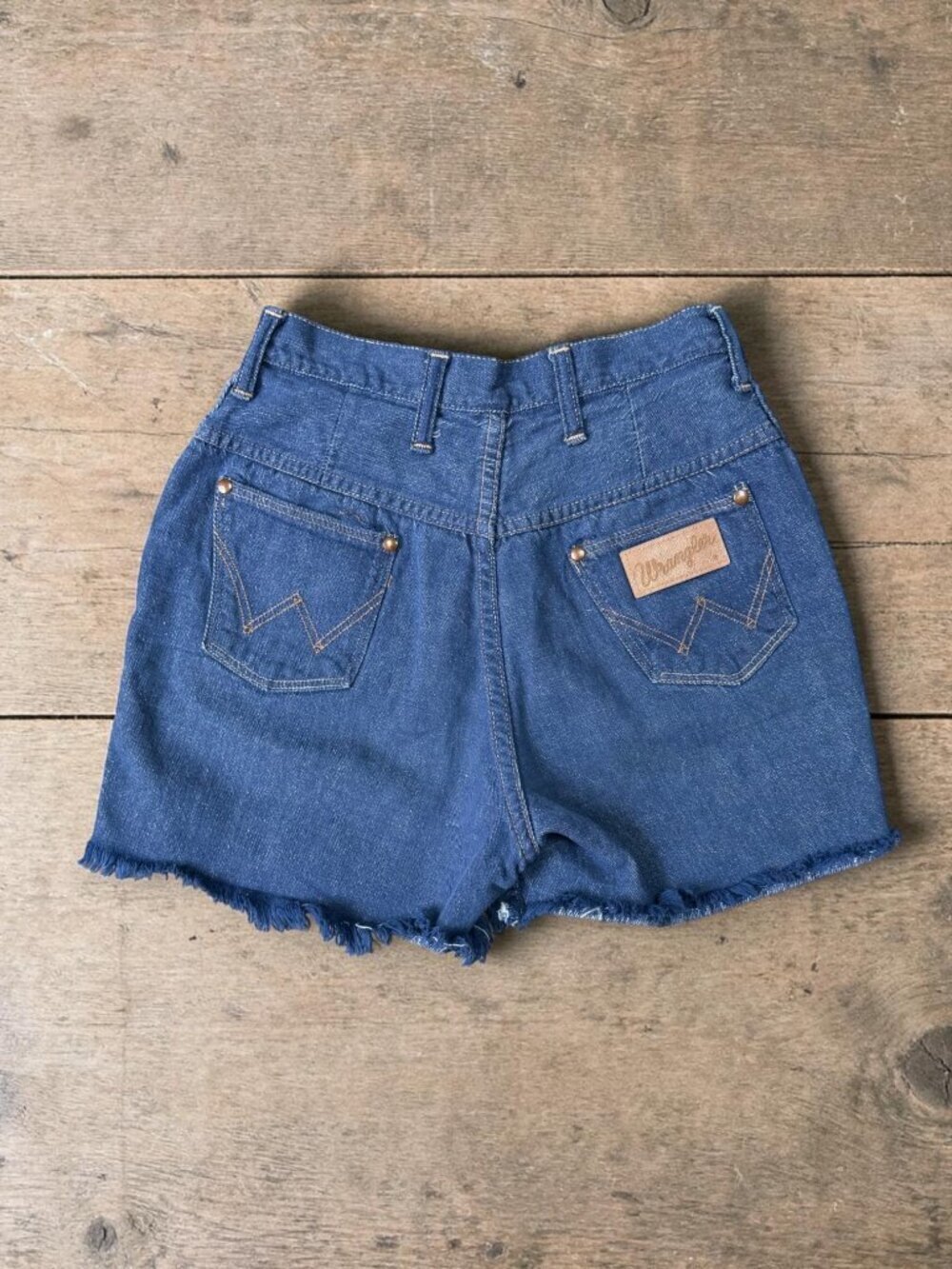 Vintage Wrangler USA 70s 80s High Rise Cutoff Shorts 23” Waist Western 13/14